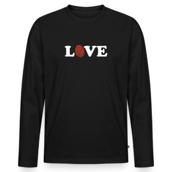 Love Forensics Science Geek Forensic Investigator - Men's Premium Organic Long Sleeve Shirt - black - Front - Nico (187cm)
