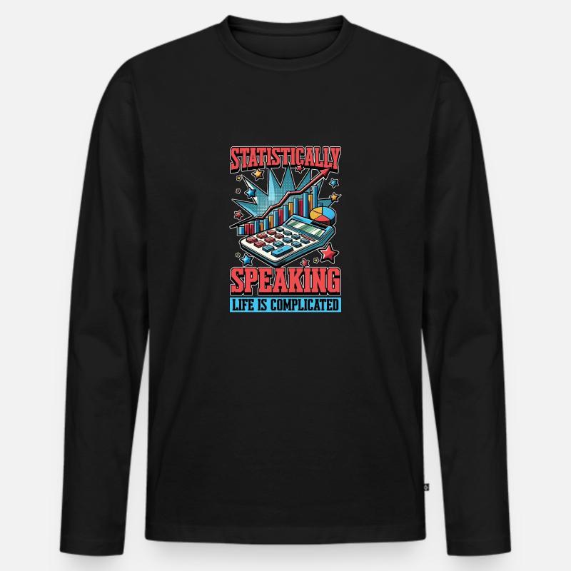Statistically Speaking Data Scientist Statistician - Männer Premium Bio Langarmshirt - Schwarz
