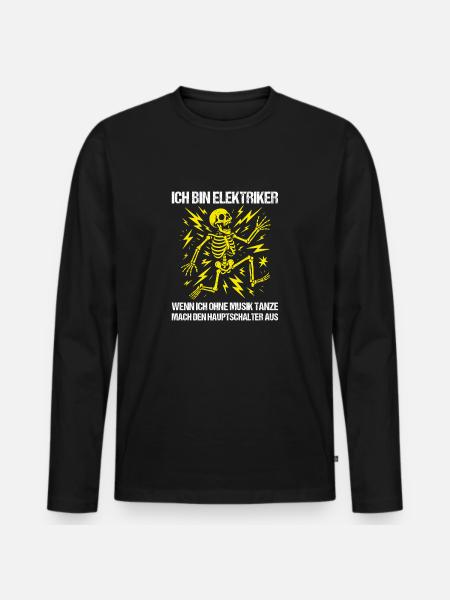 I'm an electrician - Men's Premium Organic Long Sleeve Shirt - black