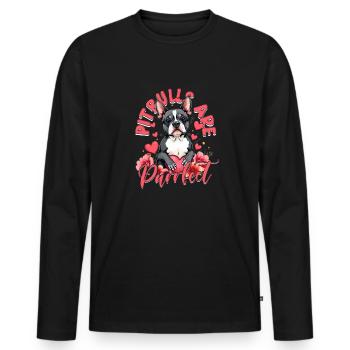Pitbull Pitbulls Are Purrfect - Men's Premium Organic Long Sleeve Shirt - black - Front - Nico (187cm)