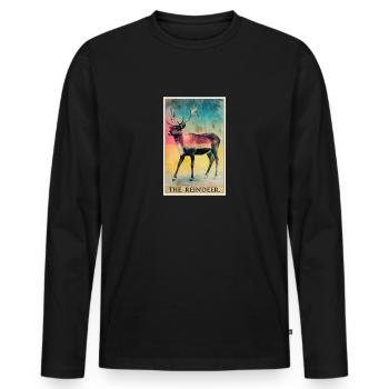 Reindeer Reindeer - Men's Premium Organic Long Sleeve Shirt - black - Front - Nico (187cm)