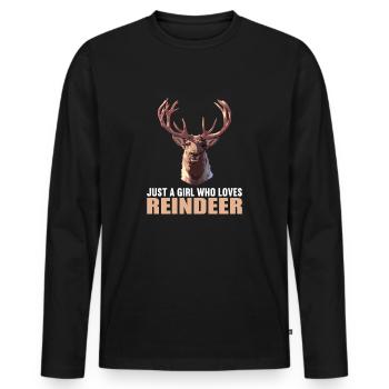 Reindeer Reindeer - Men's Premium Organic Long Sleeve Shirt - black - Front - Nico (187cm)