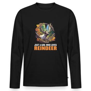 Reindeer Reindeer - Men's Premium Organic Long Sleeve Shirt - black - Front - Nico (187cm)