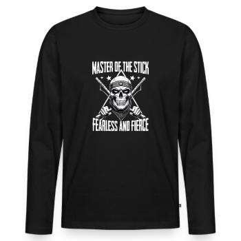 Escrima Arnis Martial Arts - Men's Premium Organic Long Sleeve Shirt - black - Front - Nico (187cm)