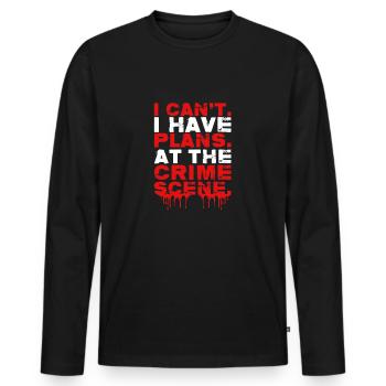 Forensik Forensiker Kriminologie - Männer Premium Bio Langarmshirt - Schwarz - Vorne - Nico (187cm)