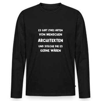 Architekt Ingenieur Architektur Architekturstudent - Männer Premium Bio Langarmshirt - Schwarz - Vorne - Nico (187cm)