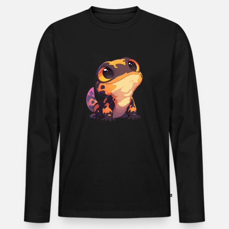 Salamanders Salamander - Männer Premium Bio Langarmshirt - Schwarz