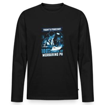 Soil Science 100% Chance Of Measuring PH - Men's Premium Organic Long Sleeve Shirt - black - Front - Nico (187cm)