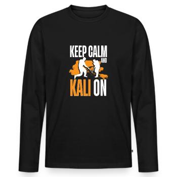 Escrima Arnis Martial Arts - Men's Premium Organic Long Sleeve Shirt - black - Front - Nico (187cm)
