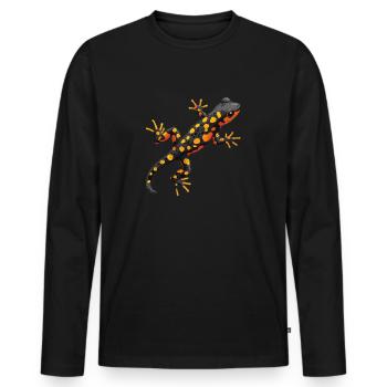 Salamanders Salamander - Men's Premium Organic Long Sleeve Shirt - black - Front - Nico (187cm)