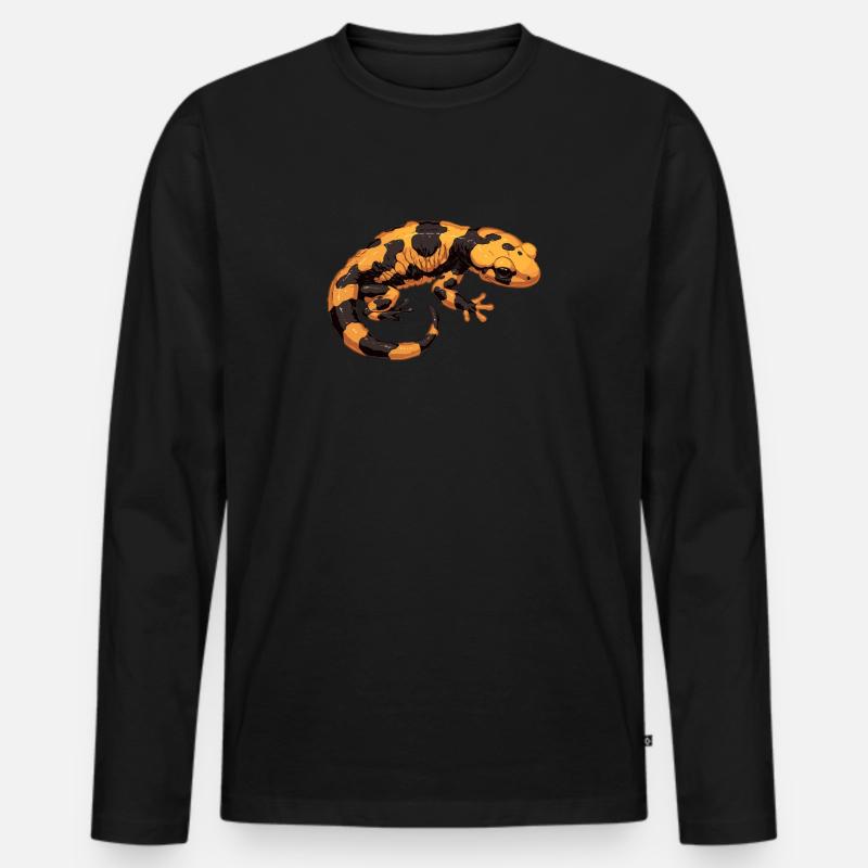 Salamanders Salamander - Männer Premium Bio Langarmshirt - Schwarz
