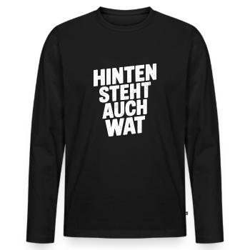 Hinten Steht Auch Wat - T-shirt manches longues Premium bio Homme - noir - Devant - Nico (187cm)