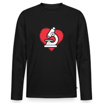 Liebe Medizinischer Laborwissenschaftler Lustiger MLS-Wissenschaftler - Männer Premium Bio Langarmshirt - Schwarz - Vorne - Nico (187cm)