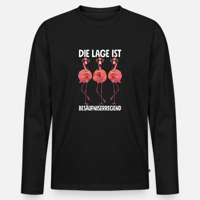 The situation is drunkenness - Men's Premium Organic Long Sleeve Shirt - black