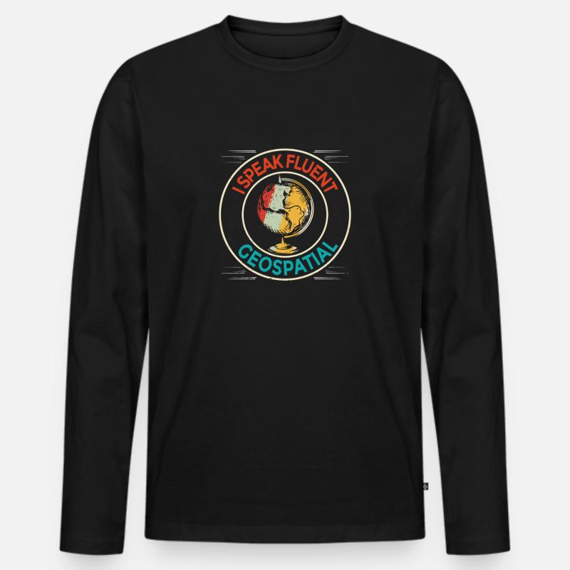 Geographic Information Systems Geospatial - Men's Premium Organic Long Sleeve Shirt - black