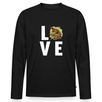 Salamanders Salamander - Men's Premium Organic Long Sleeve Shirt - black - Front - Nico (187cm)