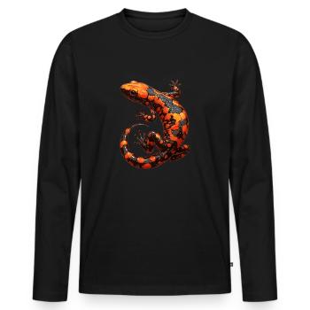 Salamanders Salamander - Men's Premium Organic Long Sleeve Shirt - black - Front - Nico (187cm)