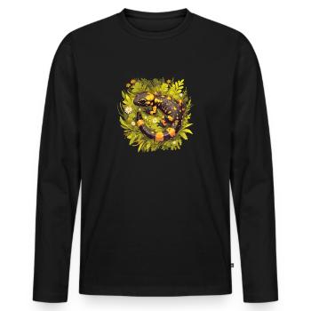 Salamanders Salamander - Men's Premium Organic Long Sleeve Shirt - black - Front - Nico (187cm)