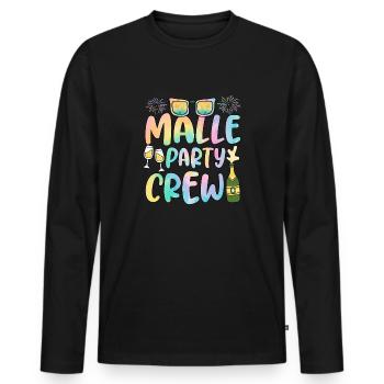 Malle Party Crew Groupes Majorque Vacances de fête - T-shirt manches longues Premium bio Homme - noir - Devant - Nico (187cm)