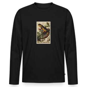Salamanders Salamander - Men's Premium Organic Long Sleeve Shirt - black - Front - Nico (187cm)