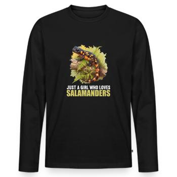 Salamanders Salamander - Men's Premium Organic Long Sleeve Shirt - black - Front - Nico (187cm)