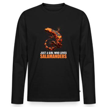 Salamanders Salamander - Men's Premium Organic Long Sleeve Shirt - black - Front - Nico (187cm)