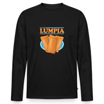 Lumpia Loempia Spring Roll Gift - Men's Premium Organic Long Sleeve Shirt - black - Front - Nico (187cm)