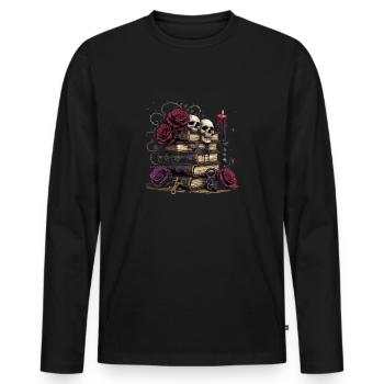 Dark Romance Booktok - Men's Premium Organic Long Sleeve Shirt - black - Front - Nico (187cm)