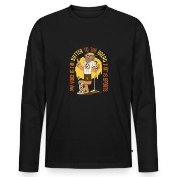 Commentator Sports Presenter - Men's Premium Organic Long Sleeve Shirt - black - Front - Nico (187cm)