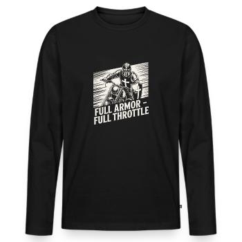 Christian Biker Full Armor Full Throttle - T-shirt manches longues Premium bio Homme - noir - Devant - Nico (187cm)