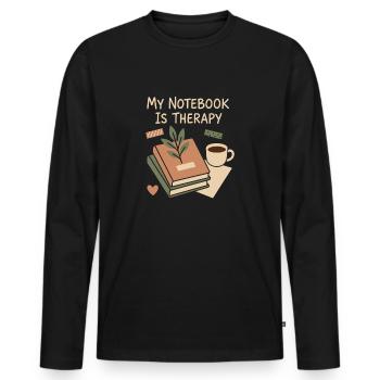 Journaling Aesthetic Creative Planer Life Writing - Männer Premium Bio Langarmshirt - Schwarz - Vorne - Nico (187cm)
