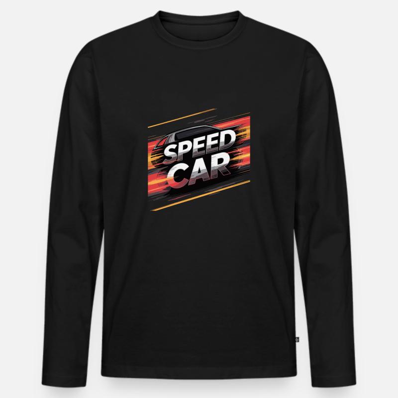 PERFORMANCE-AUTO - Männer Premium Bio Langarmshirt - Schwarz