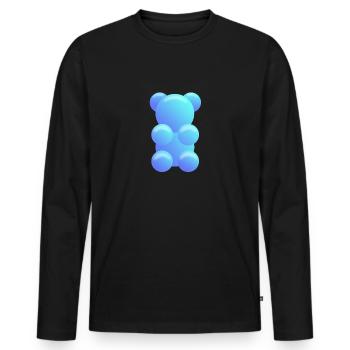 Gummy bears blue - Men's Premium Organic Long Sleeve Shirt - black - Front - Nico (187cm)