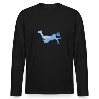 Volleyball Silhouette Dive Gift - Men's Premium Organic Long Sleeve Shirt - black - Front - Nico (187cm)