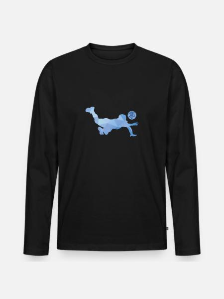 Volleyball Silhouette Dive Gift - Men's Premium Organic Long Sleeve Shirt - black