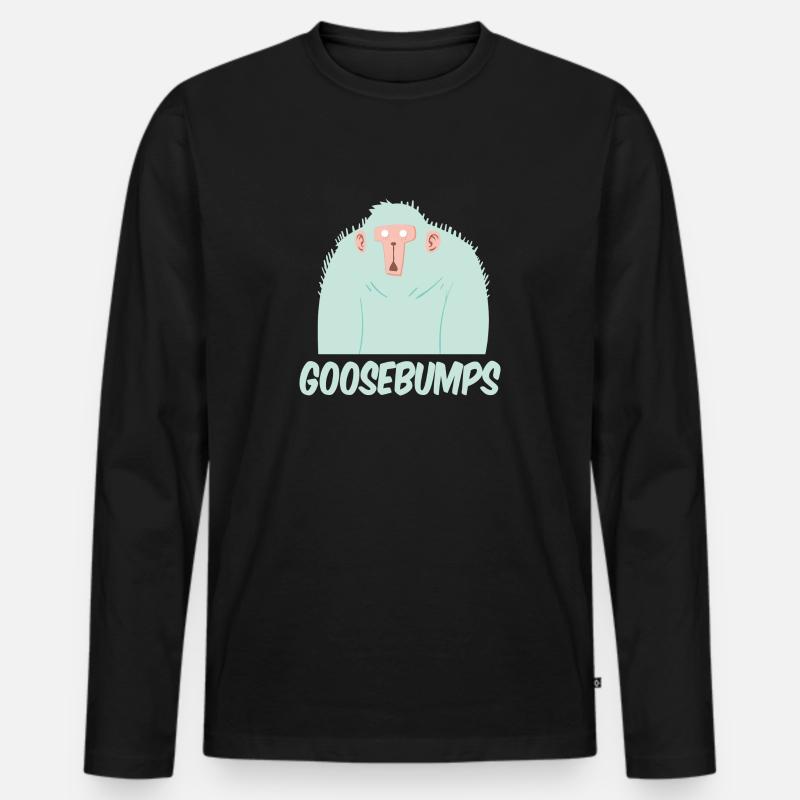 Gänsehaut, Affe, Gorilla - Männer Premium Bio Langarmshirt - Schwarz