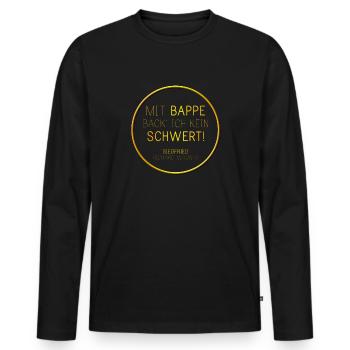 Richard Wagner Der Ring des Nibelungen T-Shirt - Männer Premium Bio Langarmshirt - Schwarz - Vorne - Nico (187cm)