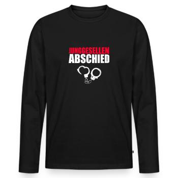 Junggesellenabschied - Männer Premium Bio Langarmshirt - Schwarz - Vorne - Nico (187cm)