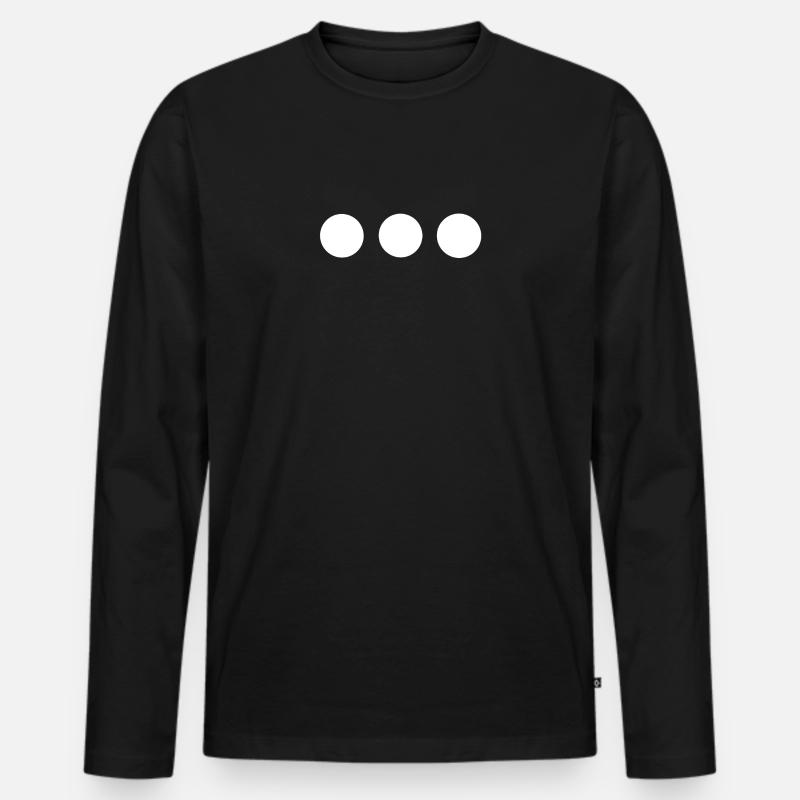 Drei Punkte - Männer Premium Bio Langarmshirt - Schwarz