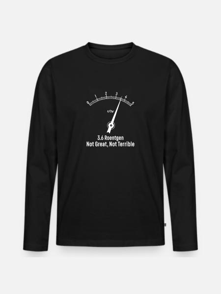 Strahlung Atom Kraftwerk Tschernobyl Geschenk - Männer Premium Bio Langarmshirt - Schwarz