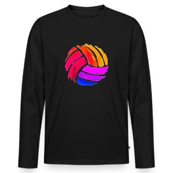 Volley-ball - Men's Premium Organic Long Sleeve Shirt - black - Front - Nico (187cm)