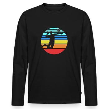 Volleyball - Men's Premium Organic Long Sleeve Shirt - black - Front - Nico (187cm)