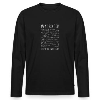 Chimie Chimie Dire Cadeau D'étudiant - T-shirt manches longues Premium bio Homme - noir - Devant - Nico (187cm)