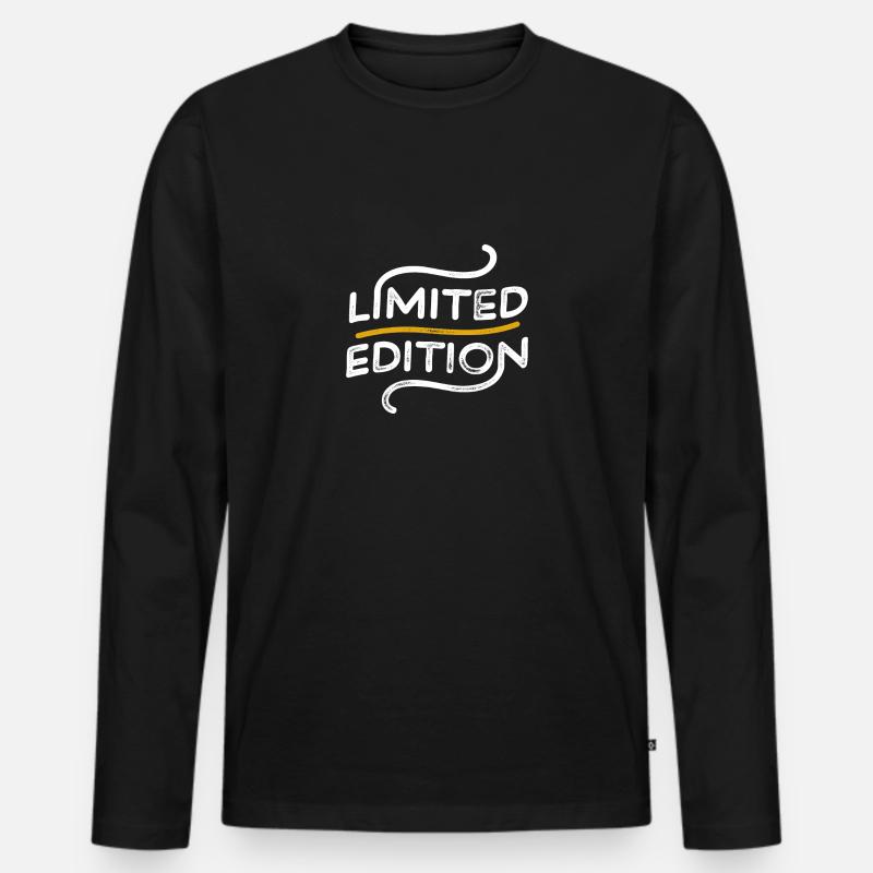 Limited Edition - Männer Premium Bio Langarmshirt - Schwarz