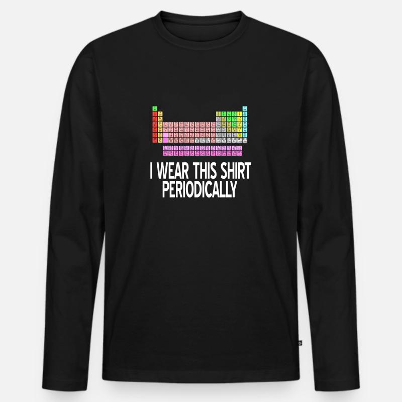 Periodensystem - Männer Premium Bio Langarmshirt - Schwarz