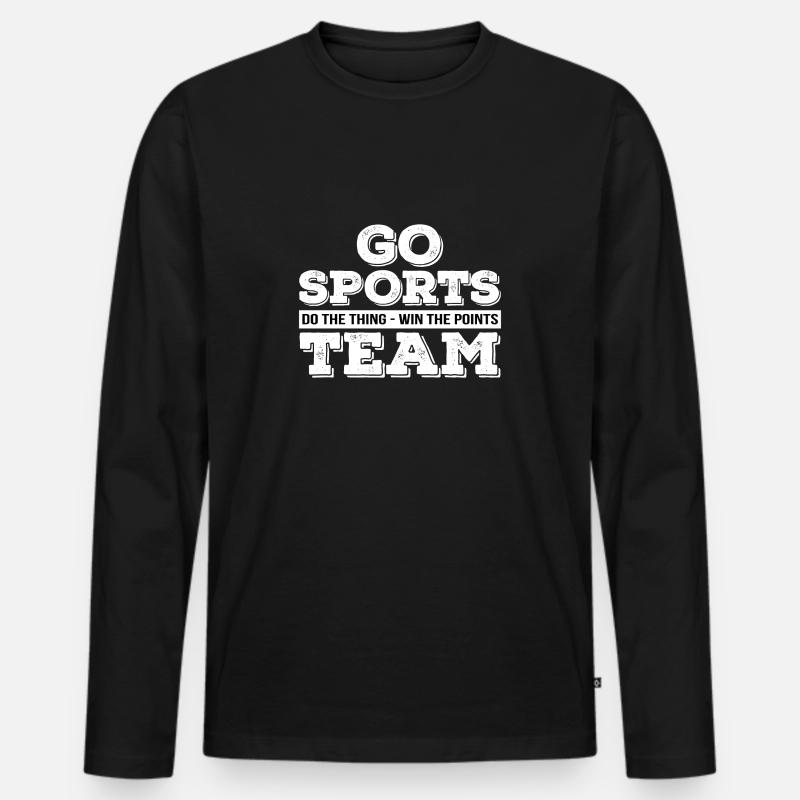 Go Sports Team Geschenk - Männer Premium Bio Langarmshirt - Schwarz