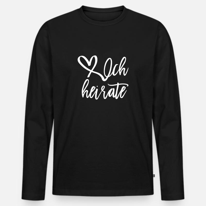 Ich heirate Geschenk - Männer Premium Bio Langarmshirt - Schwarz