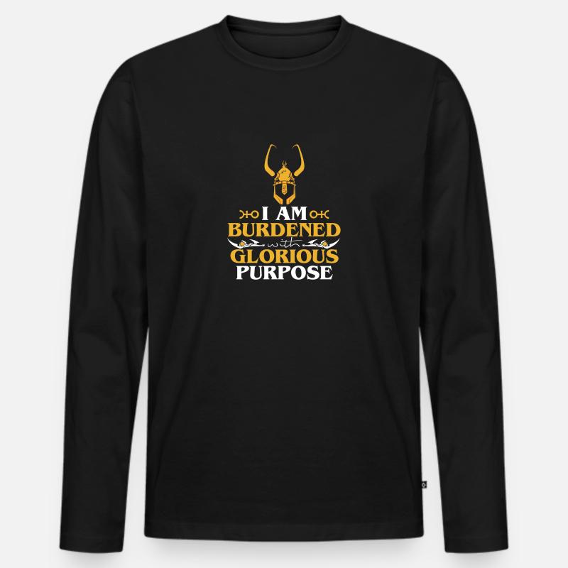 Glorious Purpose - Männer Premium Bio Langarmshirt - Schwarz