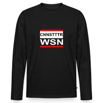 Cannstatter Wasen Volksfest Bierfest - Männer Premium Bio Langarmshirt - Schwarz - Vorne - Nico (187cm)