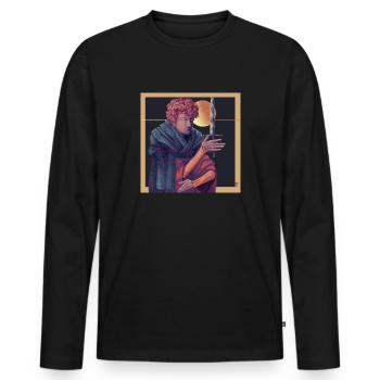 Sorcerer and Dagger - Men's Premium Organic Long Sleeve Shirt - black - Front - Nico (187cm)